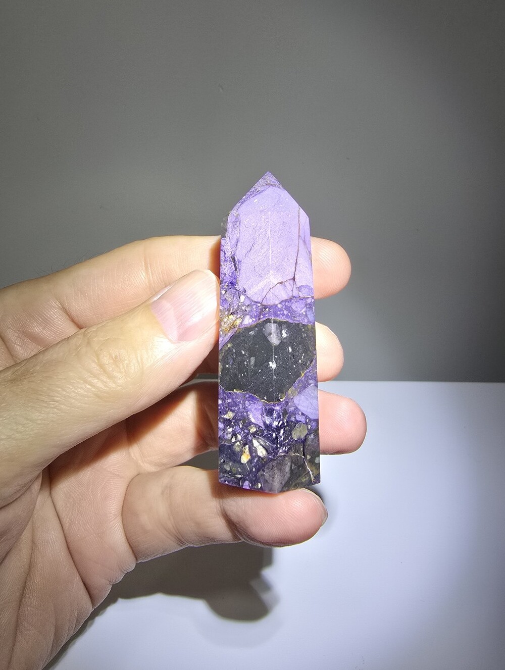 Purple Galaxy Quartz with Fluorite #D - Picture 5 of 5